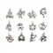 Antique Silver Zodiac/Astrology Character Astrology Sign Charms